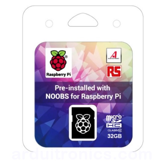RS Pre-Installed with NOOBS for Raspberry Pi Raspberry Pi 4b Memory Card TF Memory Card 32GB Class 10 for Raspberry Pi 4b / 3b / 3b + Official Accessories