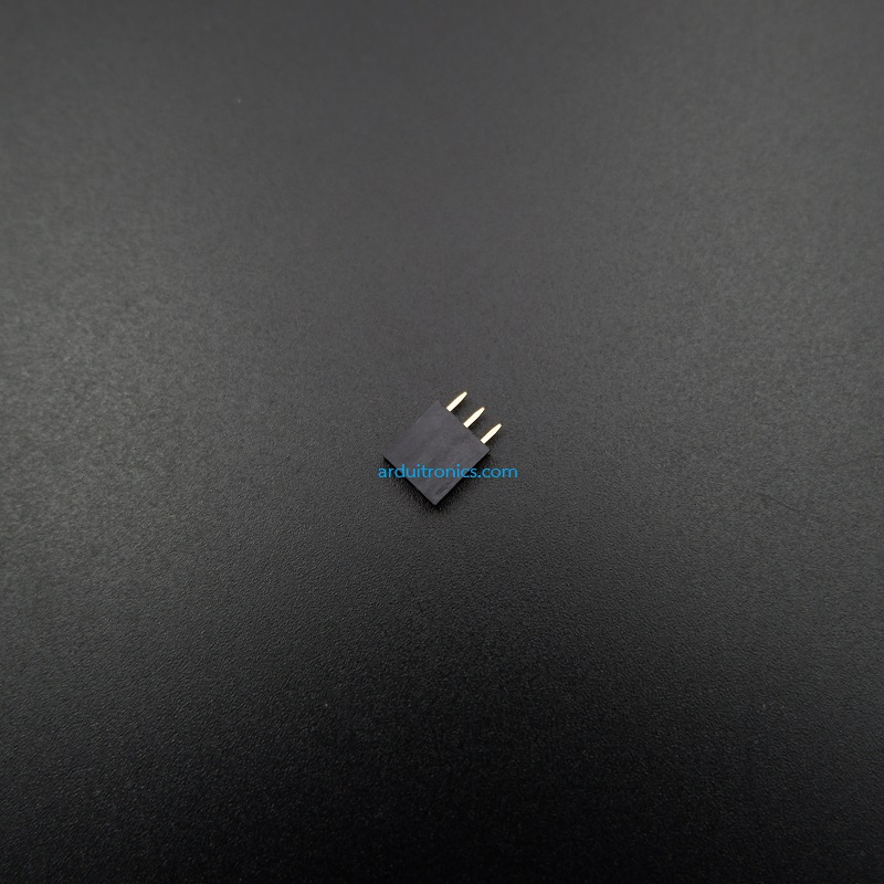 [Black] 1X3 Pin Single Row Female Header 2.54mm Pitch Straight Pin Square (จำนวน 1 ชิ้น)