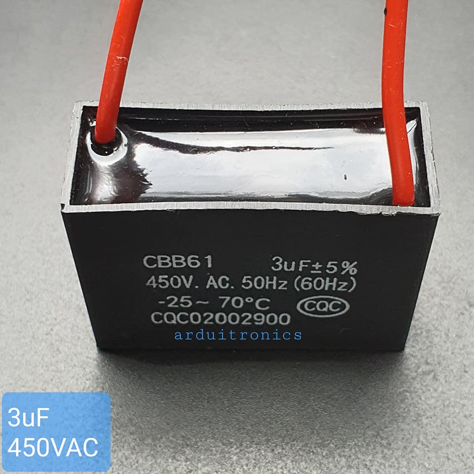 Fan Capacitors คาปาซิเตอร์พัดลม C พัดลม ตัวเก็บประจุพัดลม 450V 3 uF