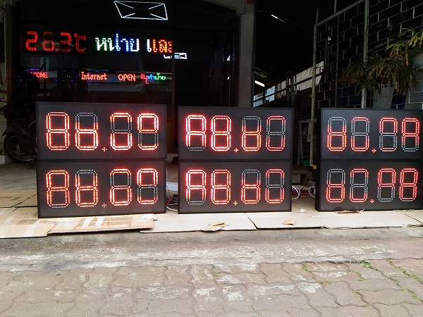 ป้ายตัวเลขLEDราคาปั๊มแก๊ส,ป้ายตัวเลขราคาแก๊สLED
