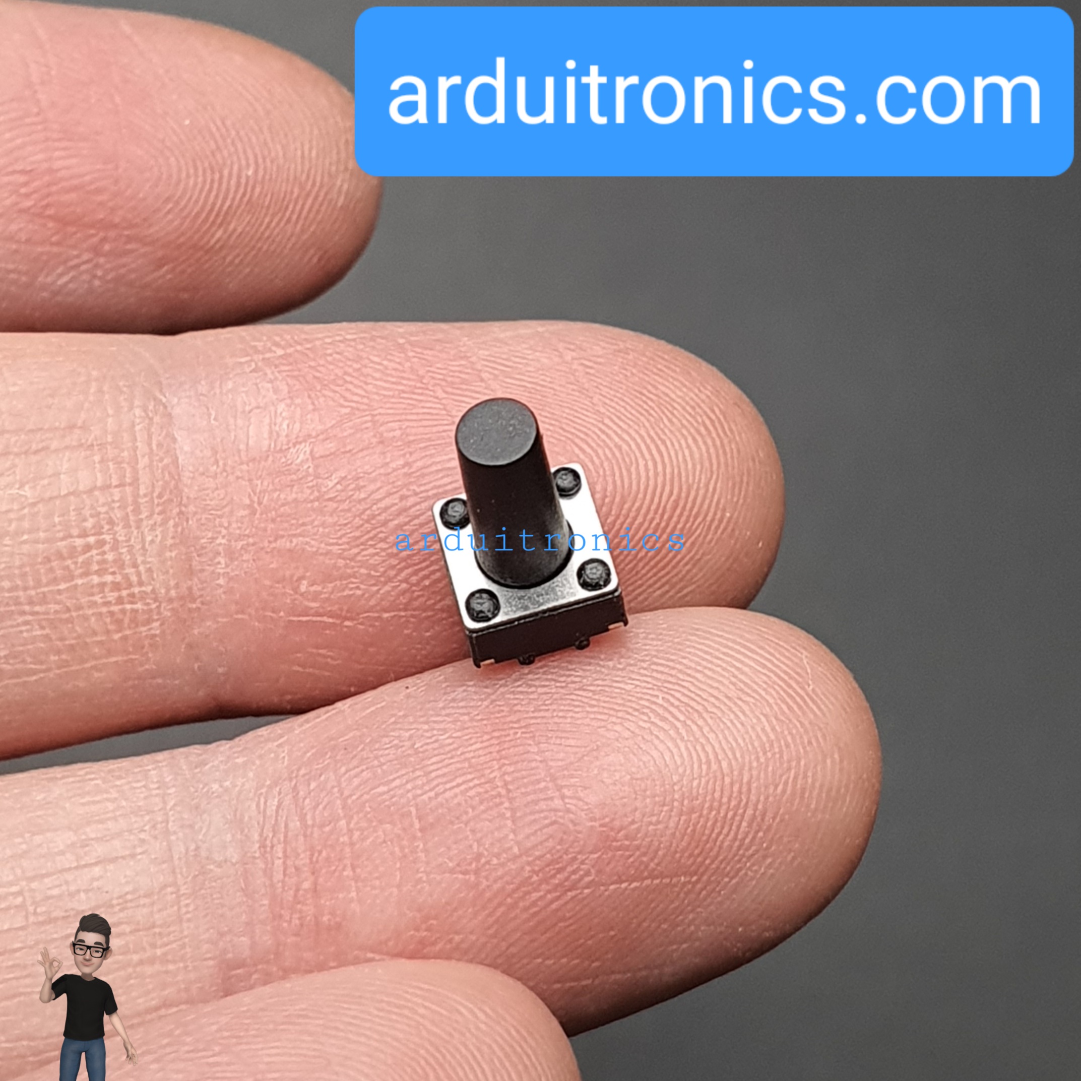 Tact Switch 6X6x11mm ไมโครสวิตช์ กดติดปล่อยดับ 2 ขา (หัวกลม)