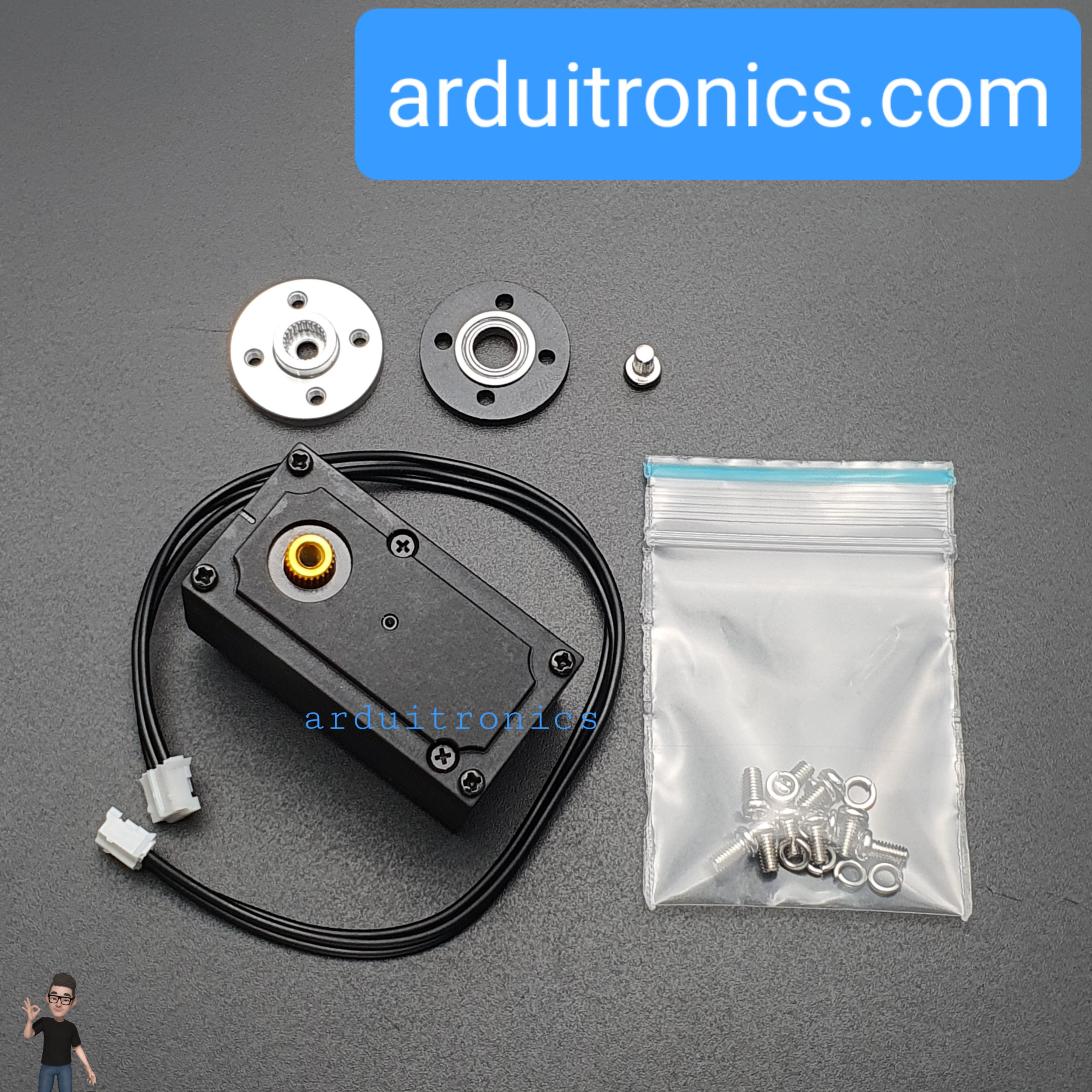 [ยี่ห้อ YAHBOOM] 15KG Serial Bus Metal Steering Gear / Servo Motor YB-SD15M (High Torque and Precision)