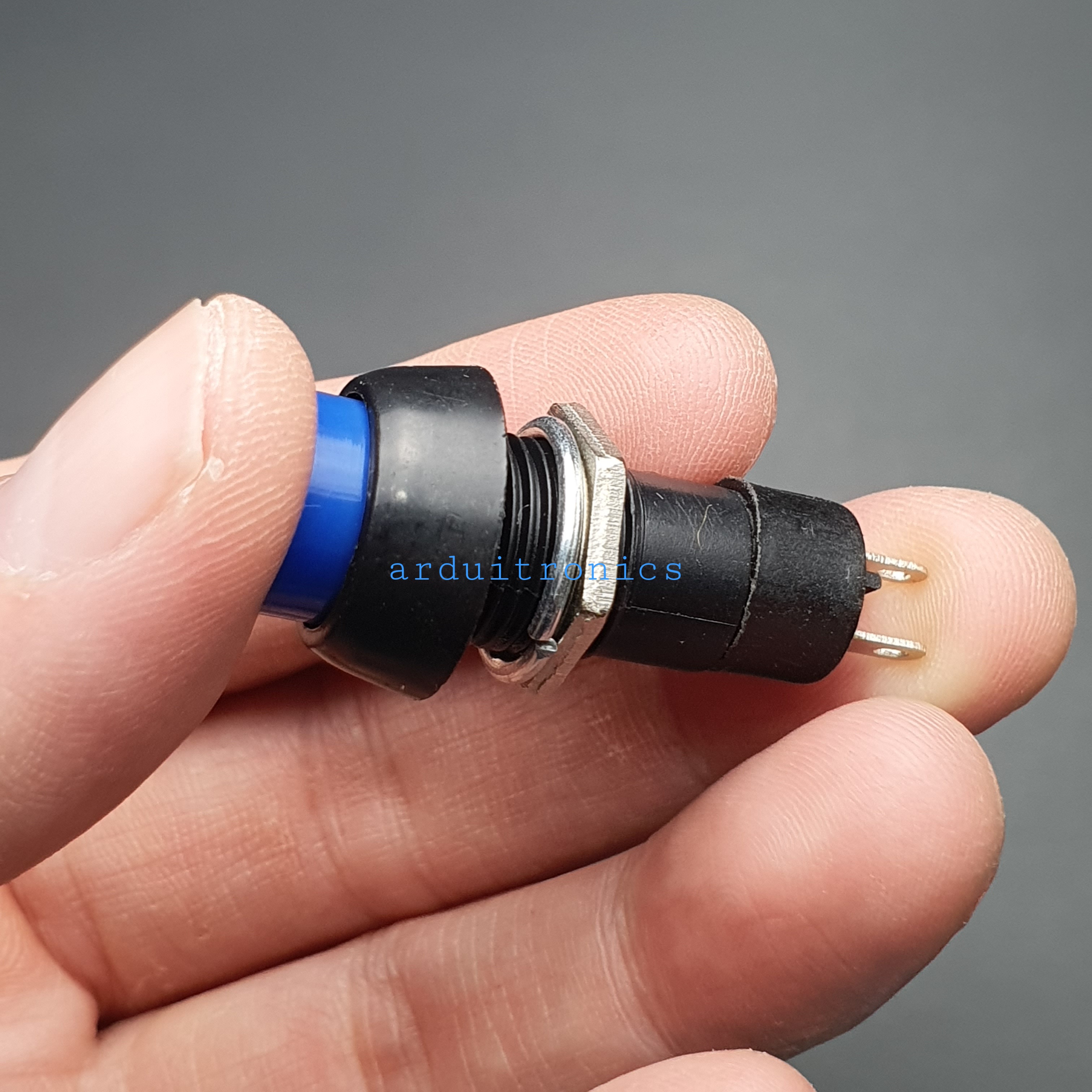 สวิตช์ กดติด กดดับ 250V 3A (สีน้ำเงิน) - Blue