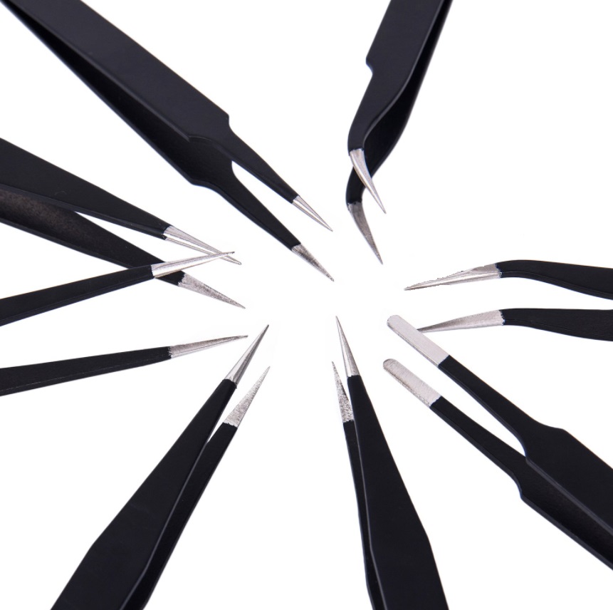 ชุดเซ็ท 8 ชิ้น คีมคีบ (Tweezer) ยี่ห้อ VETUS (ESD10 - ESD17)