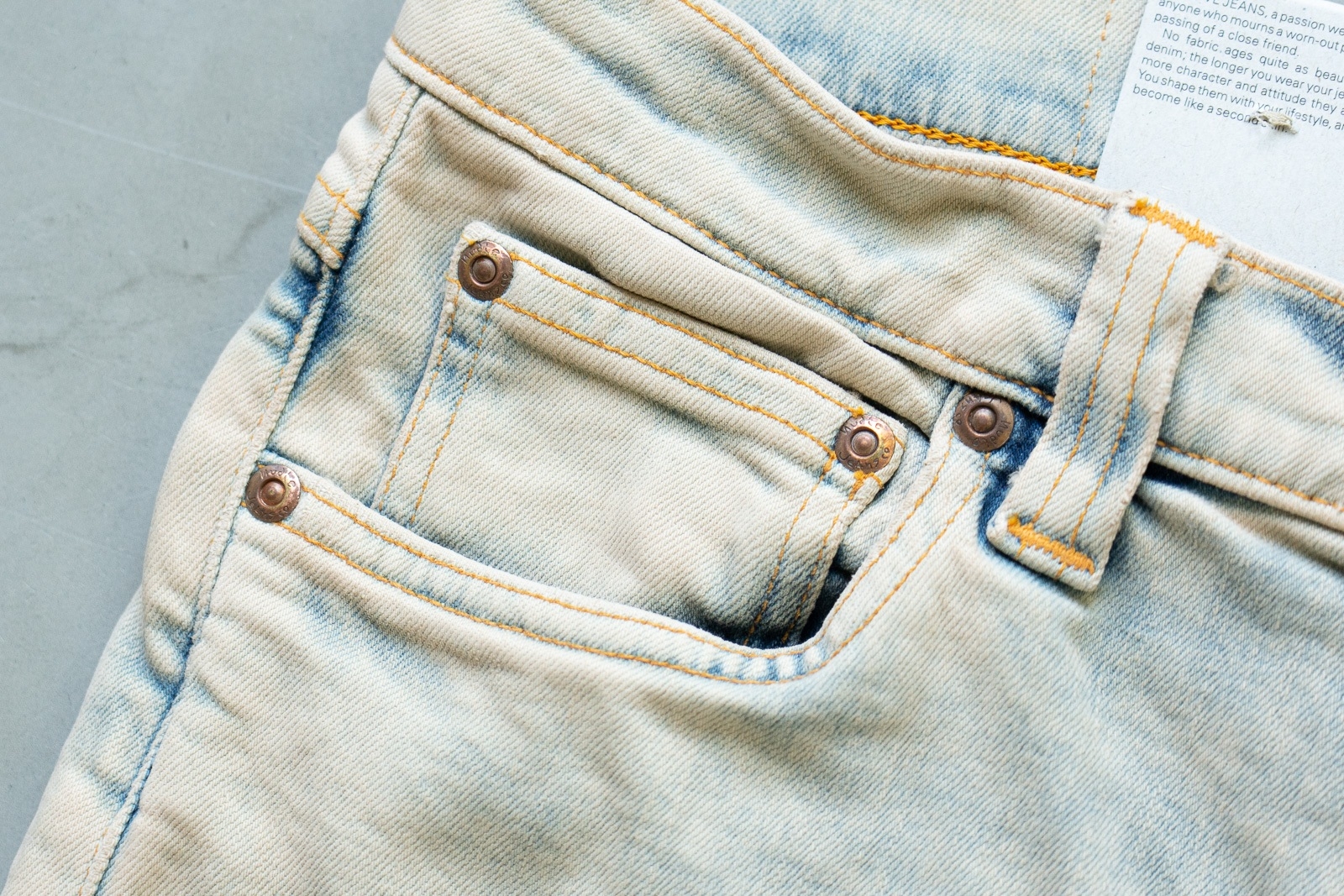 [DEFECT] High Kai Cobalt Navy ยีนส์ฟอกเอวสูง ทรงสกินนี่ Nudie Jeans ของแท้ 100%