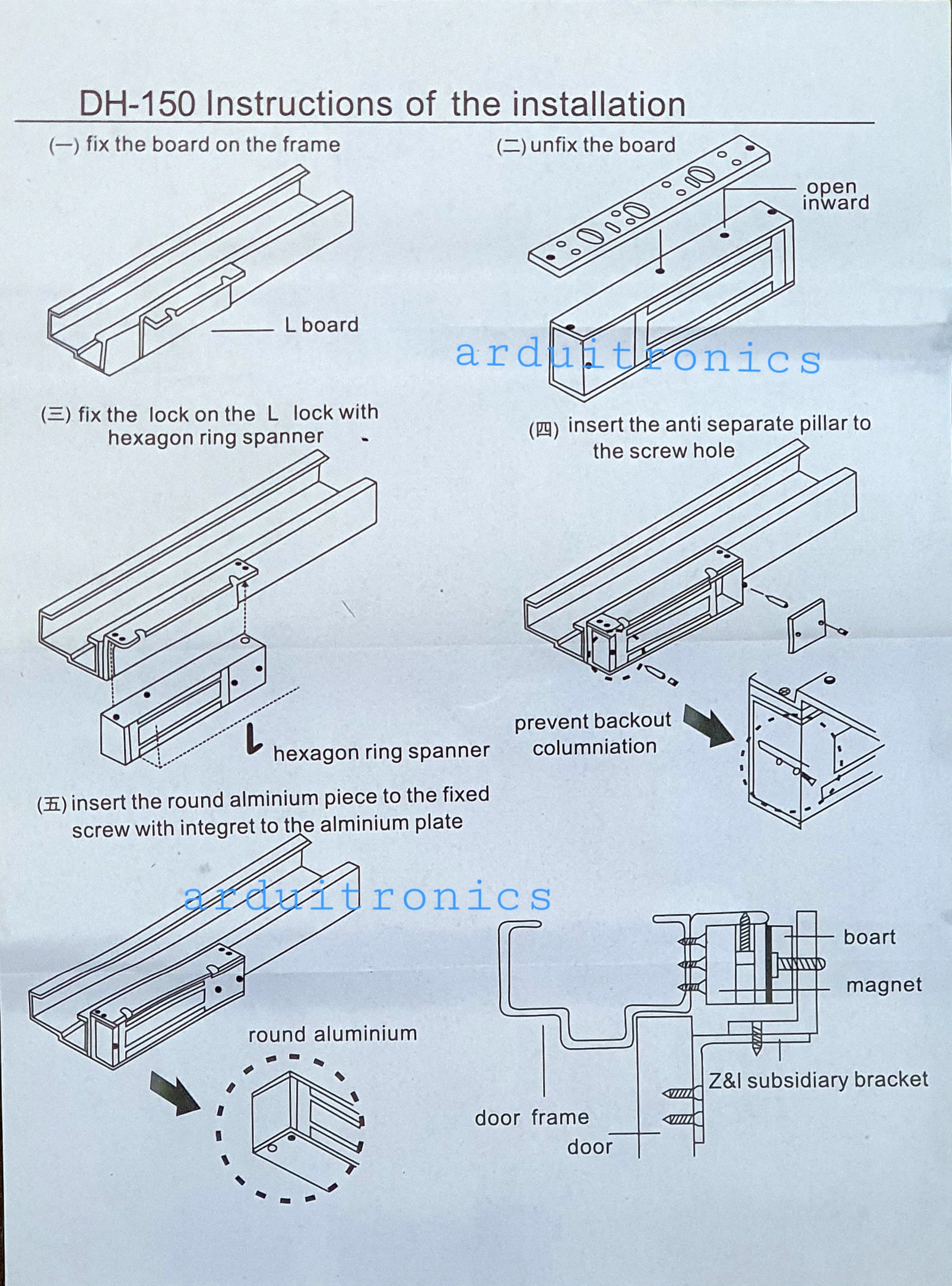 HIP Electromagnetic Lock 600lbs (272KG)