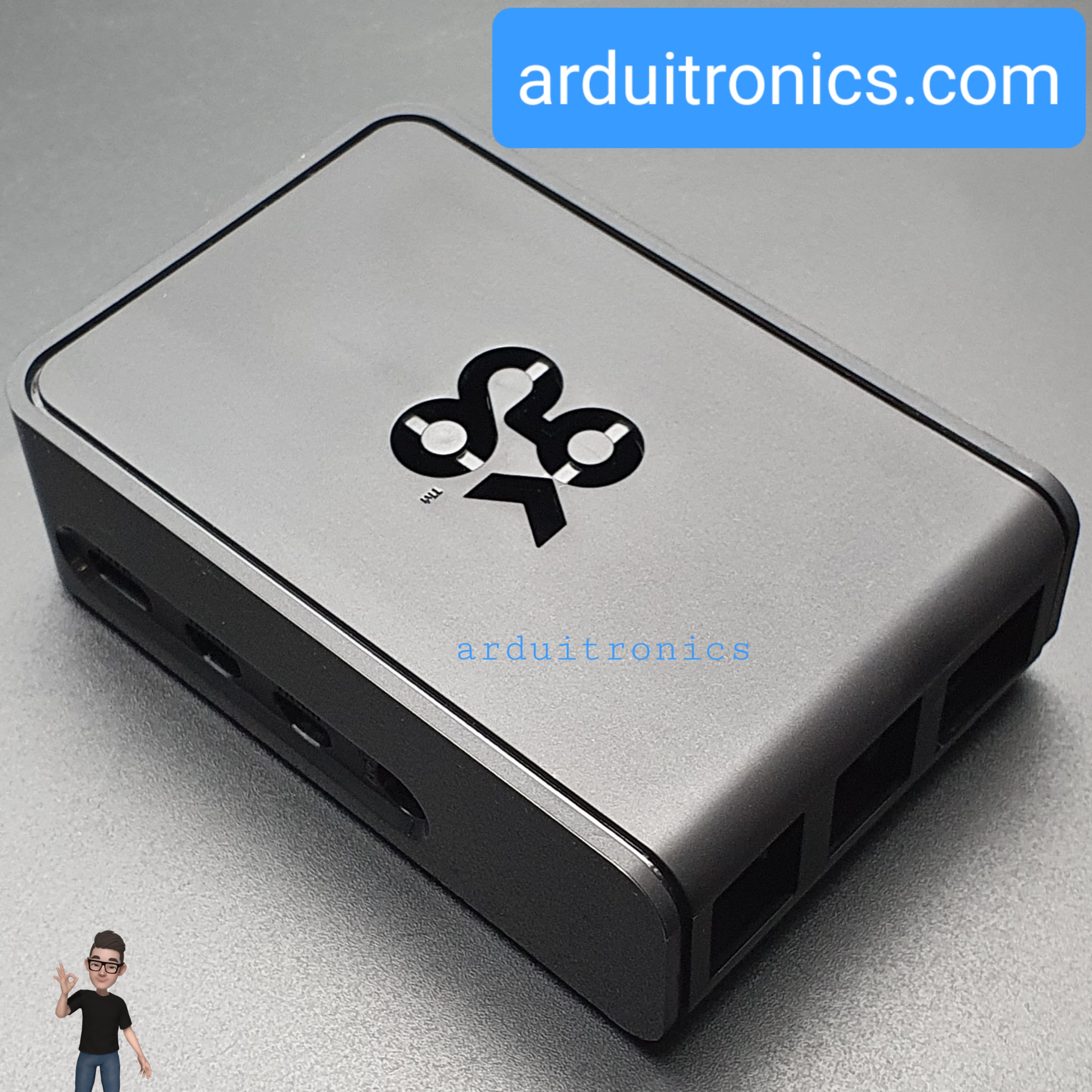 Official Case for Raspberry Pi 4ฺB ฺBlack - แบบฝาเลื่อน (สีดำ)