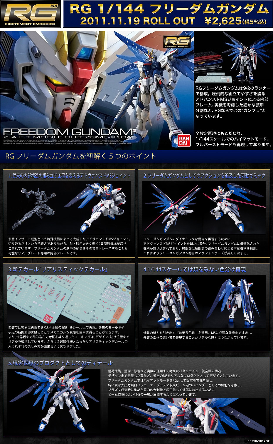 RG 1/144 ZGMF-X10A Freedom Gundam