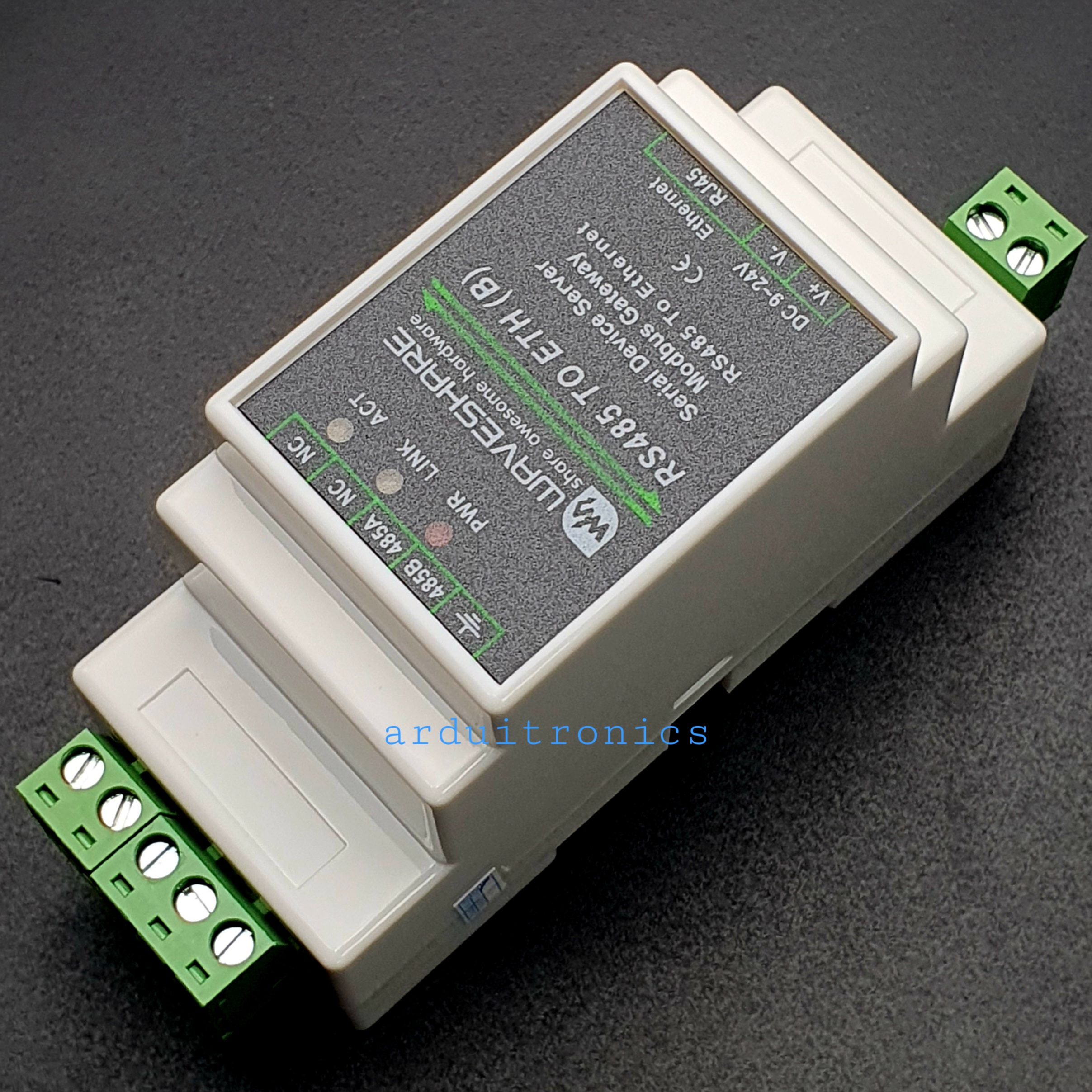 Industrial Serial Server, RS485 to RJ45 Ethernet, TCP/IP to Serial, Rail-Mount Support (ของแท้จาก Waveshare)