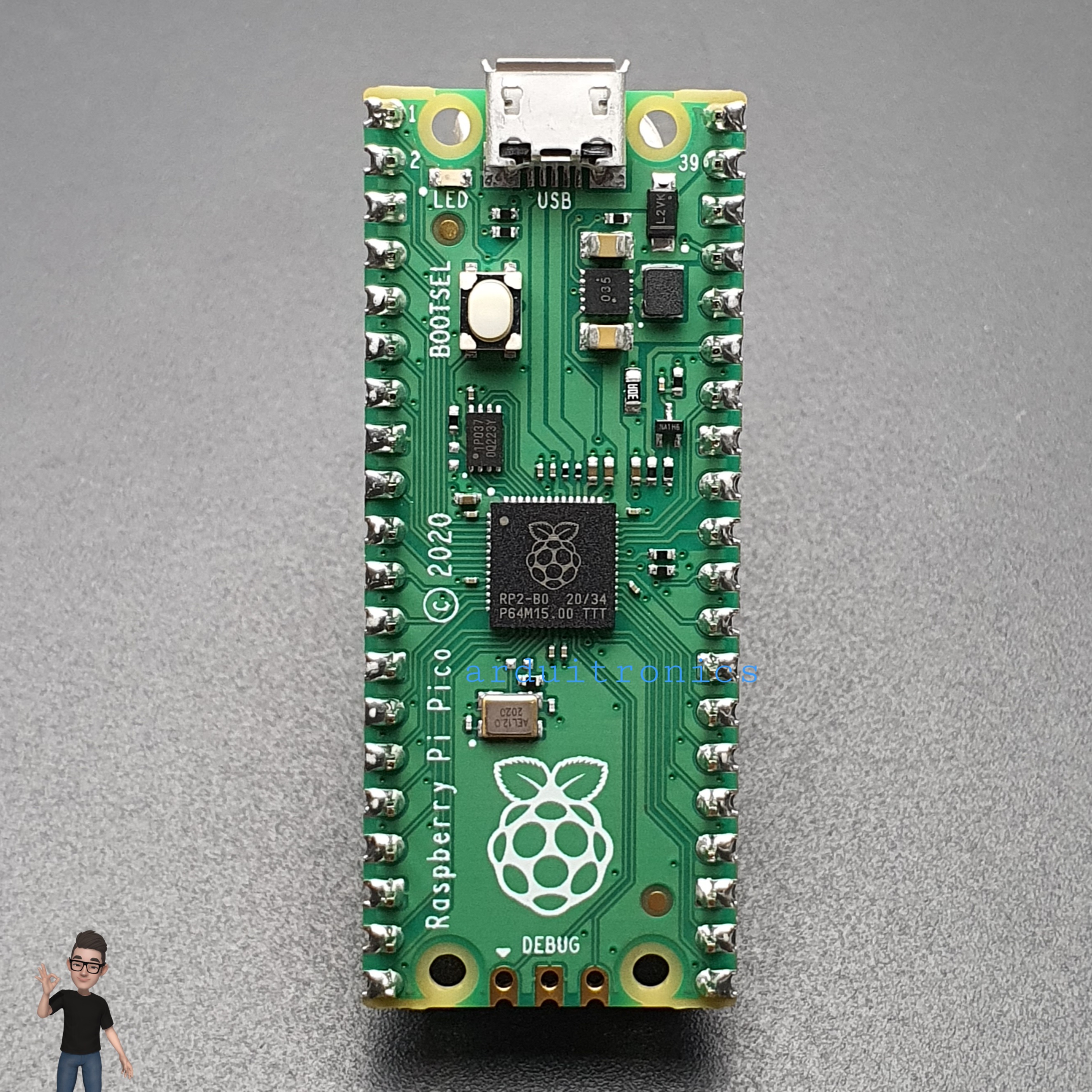 Raspberry Pi Pico (pre-soldered) + หนังสือสอนเขียนโปรแกรมบน Pico