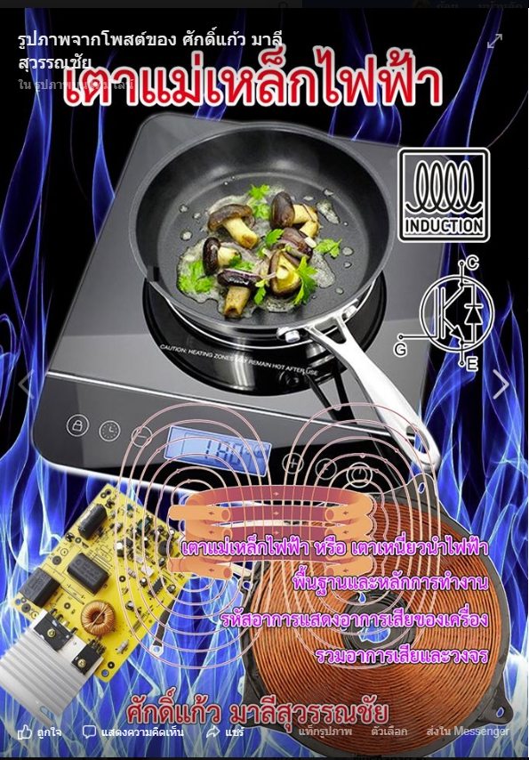 หนังสือวิเคราะห์และตรวจซ่อม "เตาแม่เหล็กไฟฟ้า"