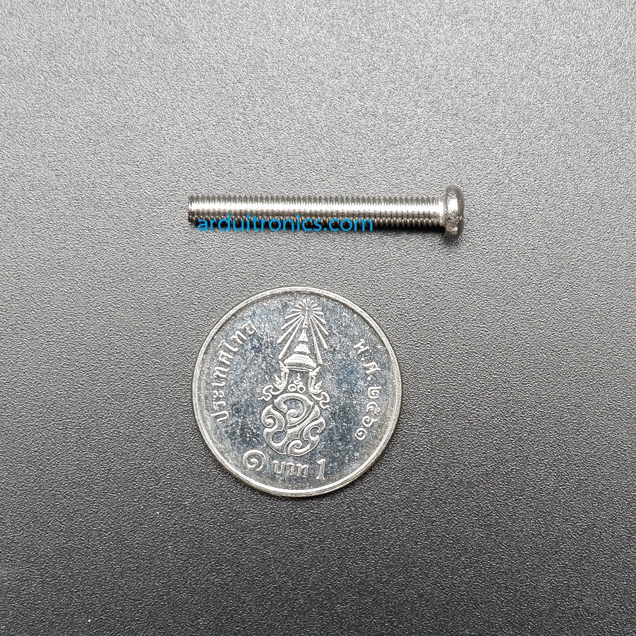 สกรู หัวกลม เกลียว แฉก Stainless Steel Cross Head Screw M3 25mm (5 ตัว)