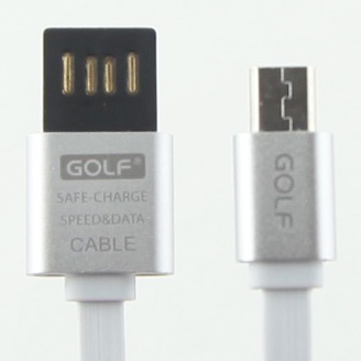 สายชาร์จ Micro USB (สายแบน) Golf Metal Cable