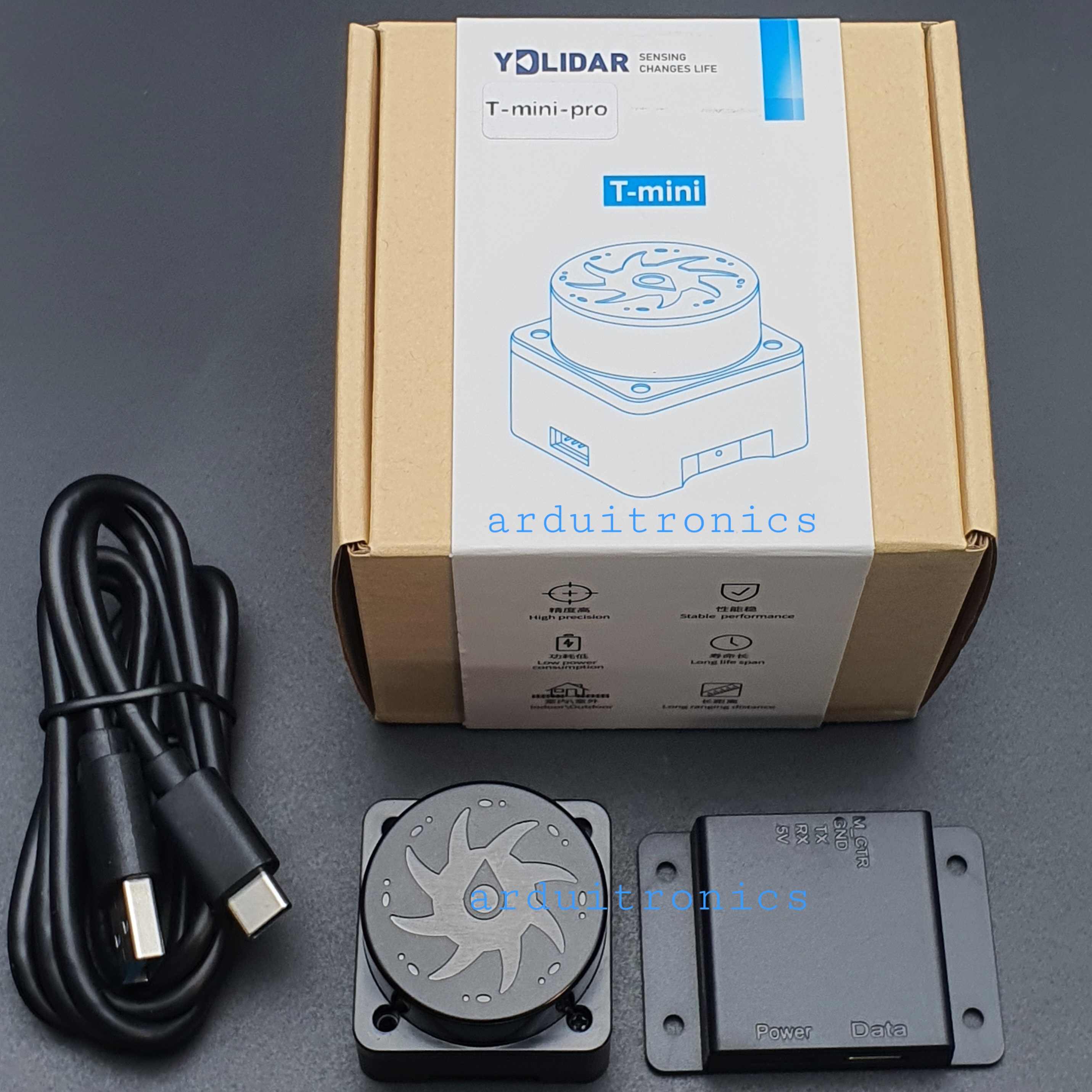 YDLIDAR T-mini Pro – 360-degree Laser Range Scanner (4m upto 12m) - Supports ROS