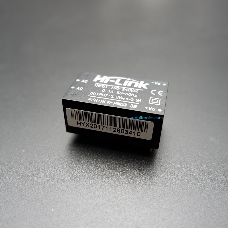 Switching Power Supply 220V to 3.3V 3W (Hi-Link HLK-PM03 Module)