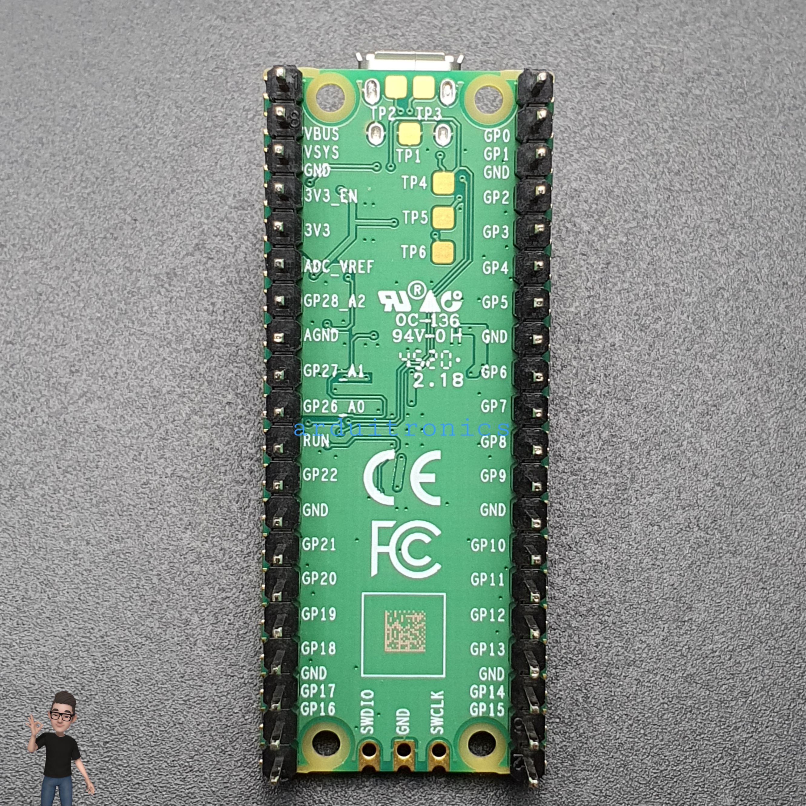 Raspberry Pi Pico (pre-soldered) + หนังสือสอนเขียนโปรแกรมบน Pico