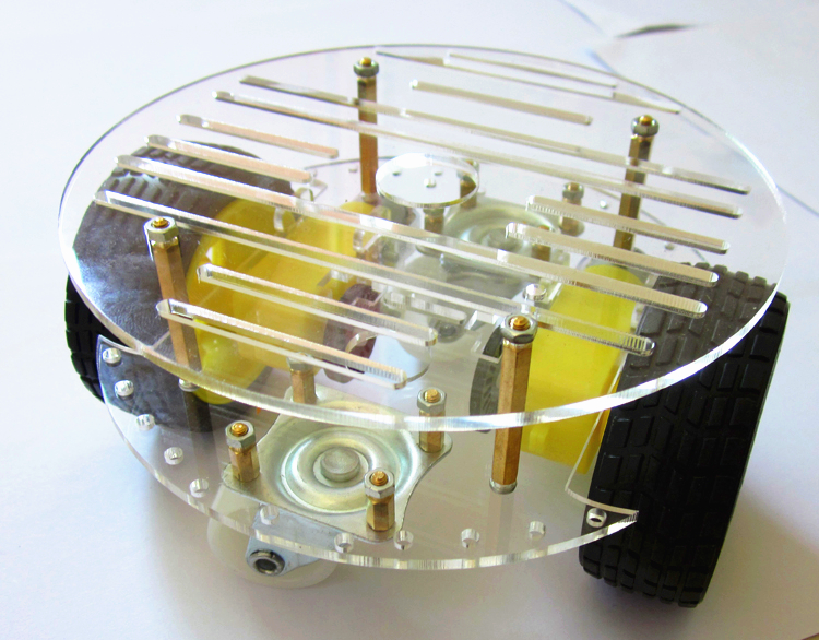 2WD Smart Car Chassis - แบบ 2 ชั้น มาพร้อม Motor และ Wheel Encoder