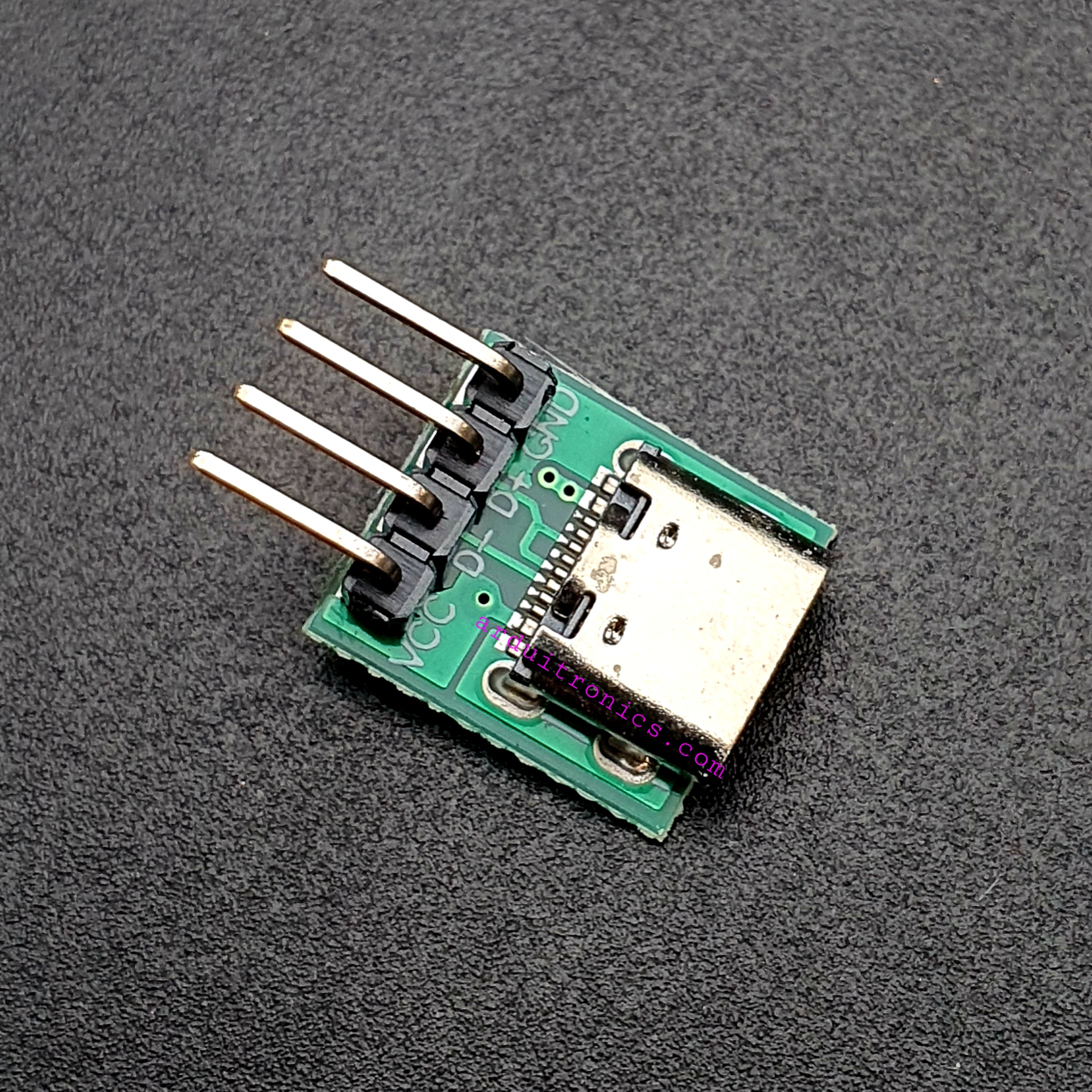 Tyep-C Female to DIP Converter Breakout + 4P Single Row Curved Pin