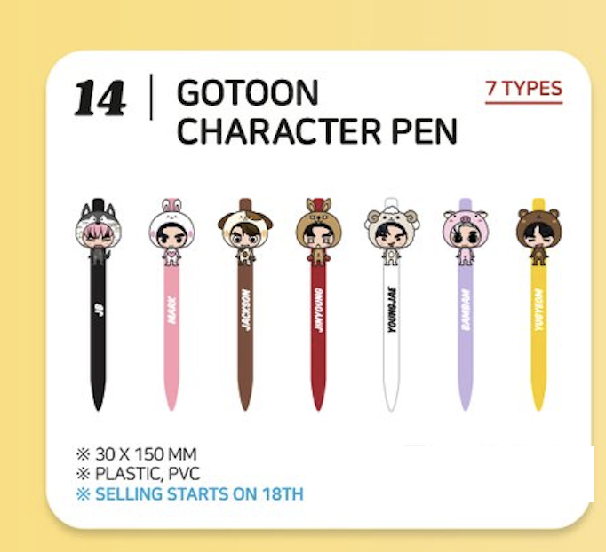 GOT7 - GOTOON BY GOT7 SUMMER STORE OFFICIAL MD - Gotoon Character Pen ระบุแบบ ที่ต้องการ