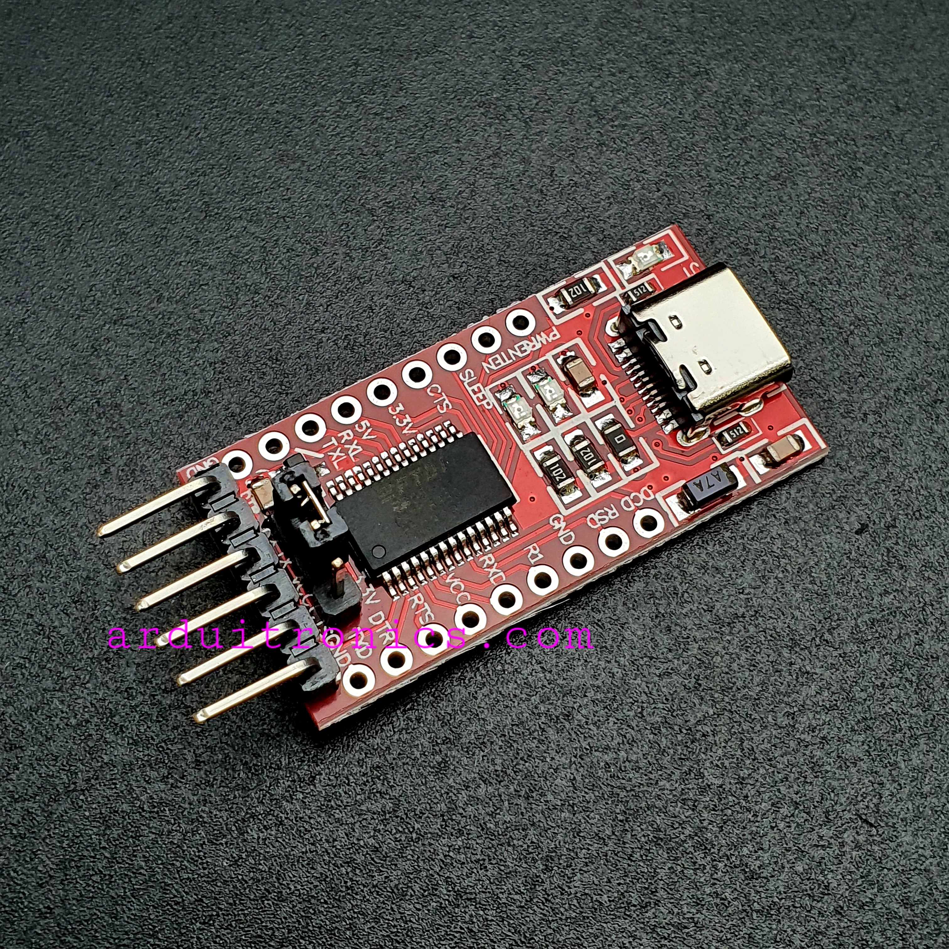 USB to TTL 3.3V 5V FT232RL module Download USB TYPE-C Interface For Arduino