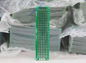 Through hole Universal Prototyping PCB Board size 2x8 cm (แผ่น PCB ไข่ปลา 2 หน้า)