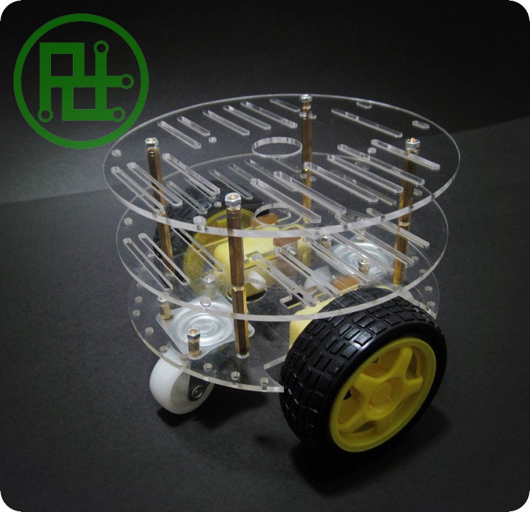2WD Smart Car Chassis (3 ชั้น) มาพร้อม Motor และ Wheel Encoder