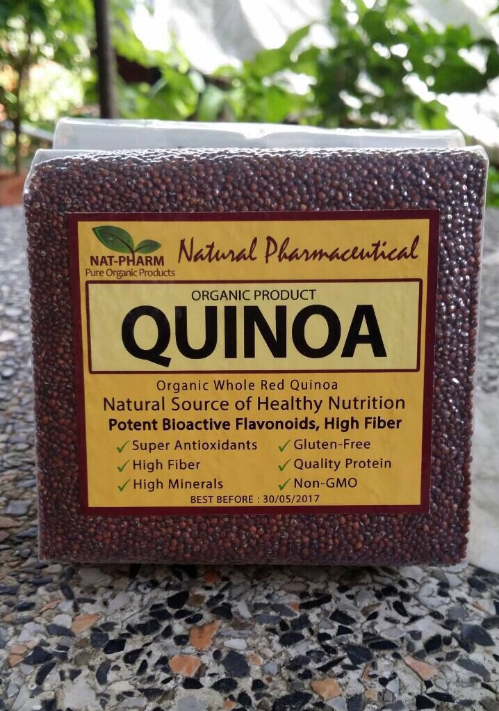 Organic Red Quinoa 450g. (ควินัว, คีนนาว, คี้หนั่ว สีแดง ปลอดสาร ขนาด 450 กรัม)