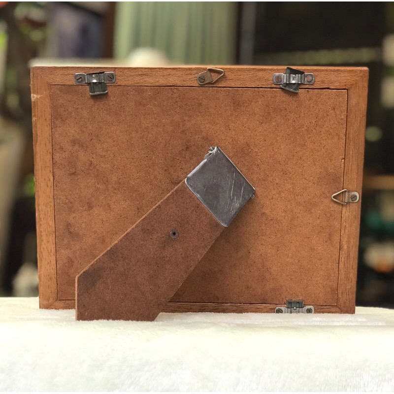 ราคาเริ่มต้น 550 บาท ไม่รวมรูป Antique Teak Frame /กรอบรูปไม้สักตั้งโต๊ะ แขวนผนัง หน้ากระจก ยุค 90 กรอบรูปโบราณ ใส่รูปแนวตั้งหรือแนวนอน