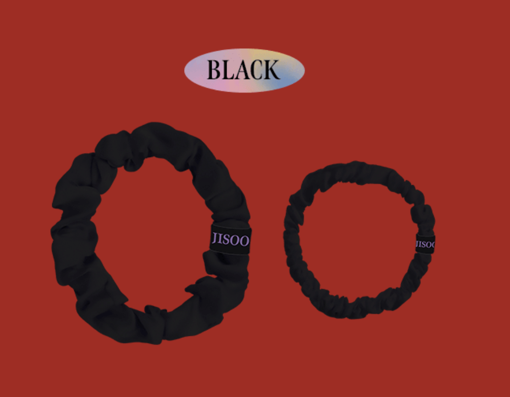 BLACKPINK -JISOO FIRST SINGLE ALBUM [ME] -ของสะสม Jisoo SCRUNCHIE SET แบบ สีดำ