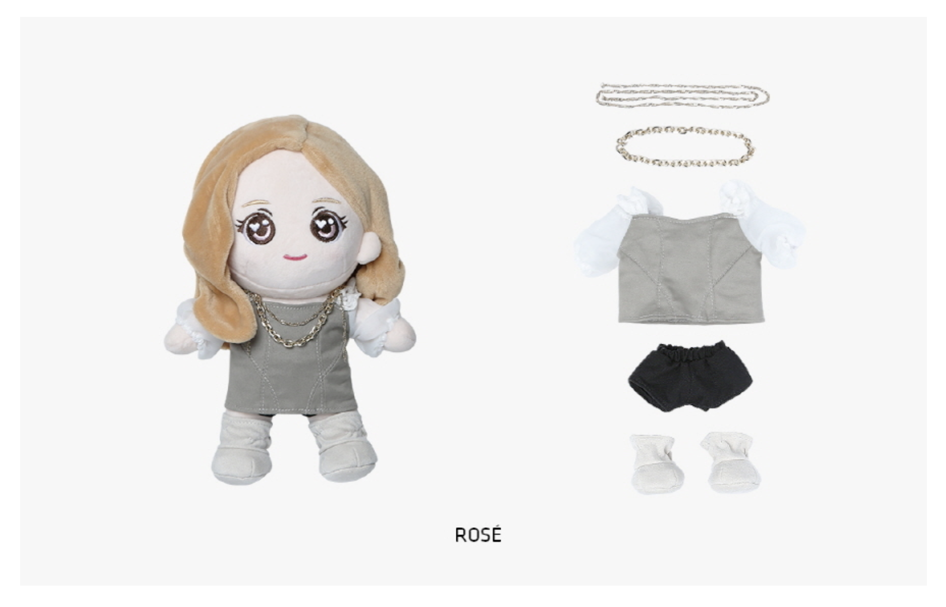 BLACKPINK - [H.Y.L.T]- PLUSH DOLL CLOTHES ชุดเสื้อผ้า แบบ Rose