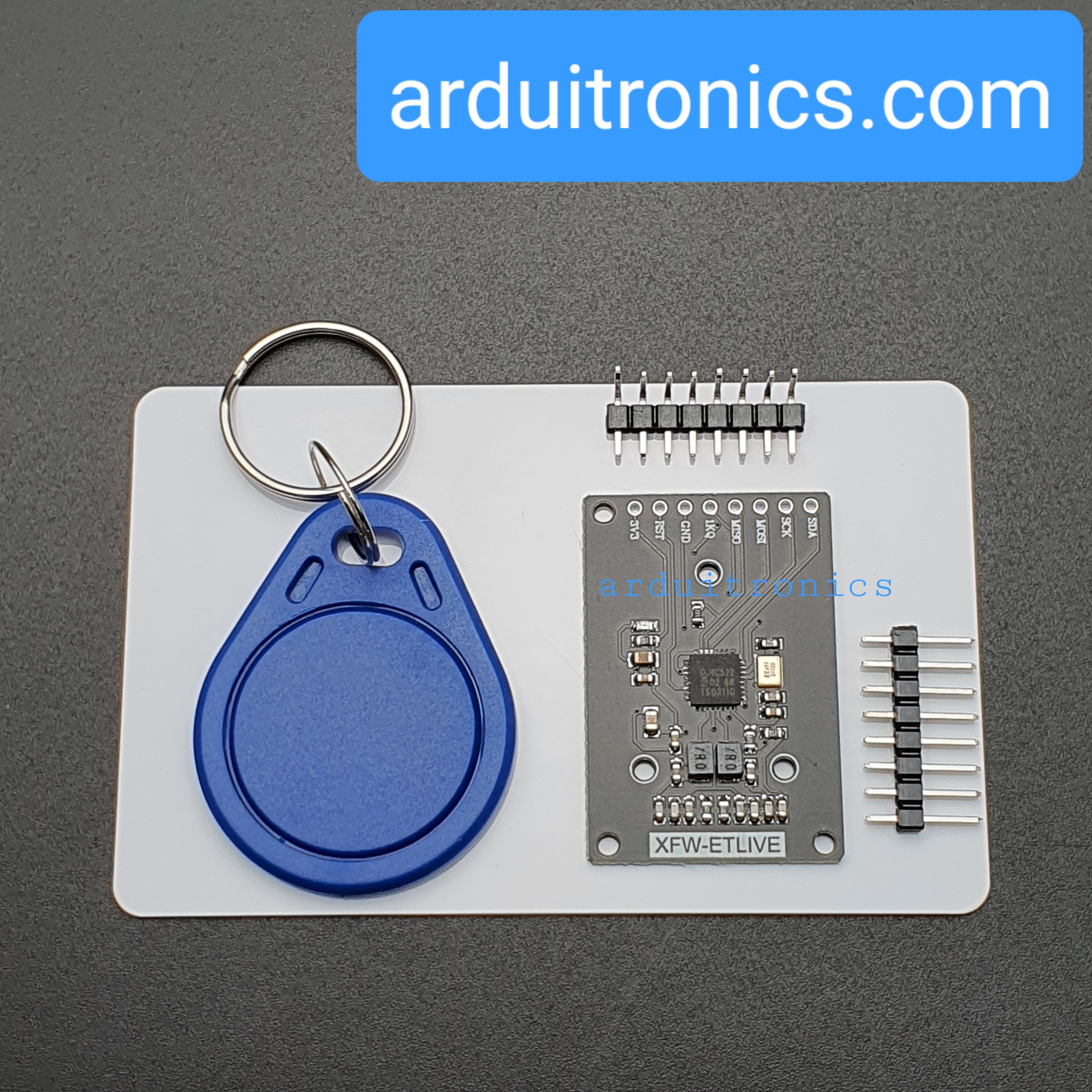 โมดูลอ่านบัตร RFID 13.56mhz ขนาดเล็ก RFID RC522 Module Card Reader พร้อมการ์ดและ Tag PCB สีดำ