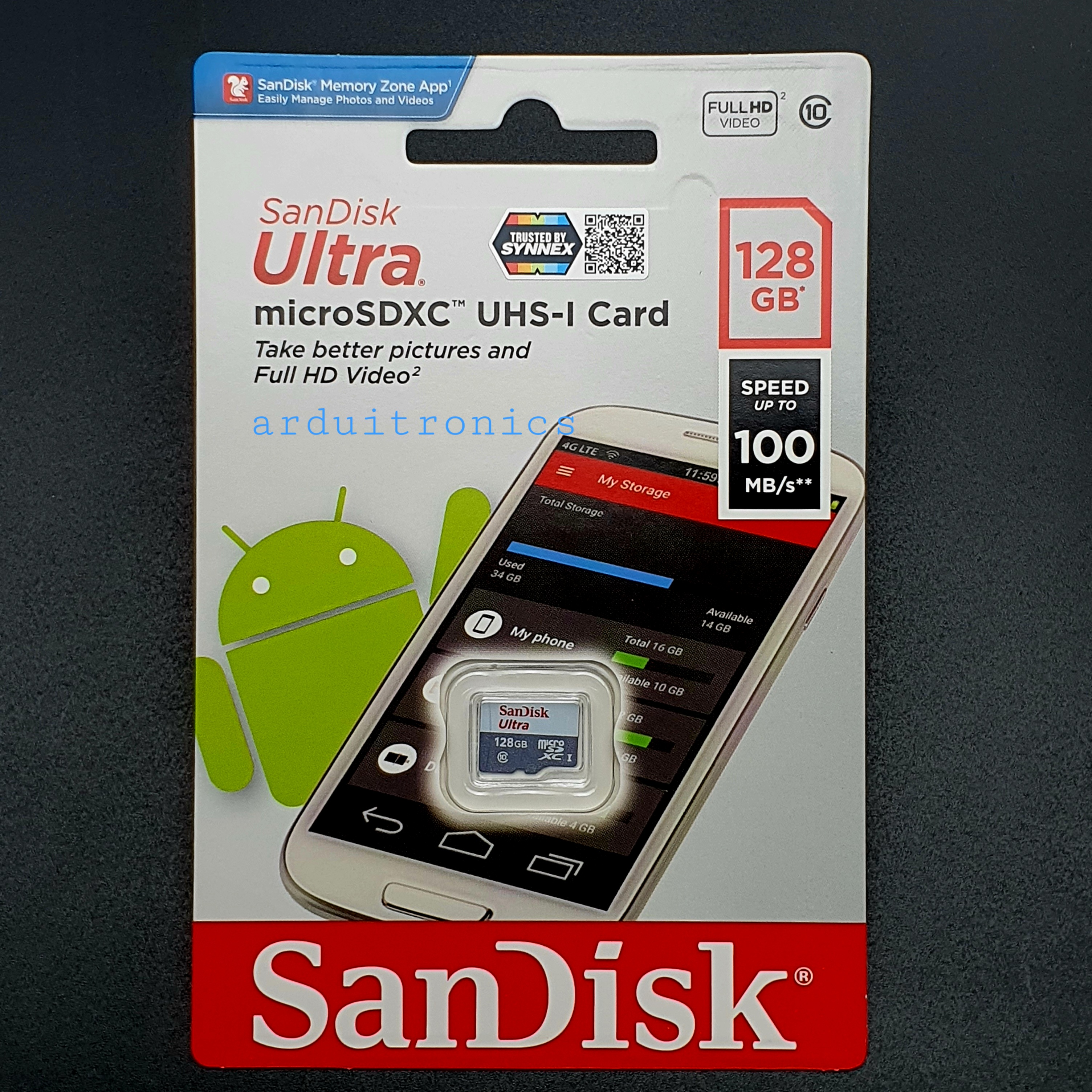 SanDisk Ultra MicroSDXC UHS-I SDCard 128GB Class10 (speed upto 100MB/s)