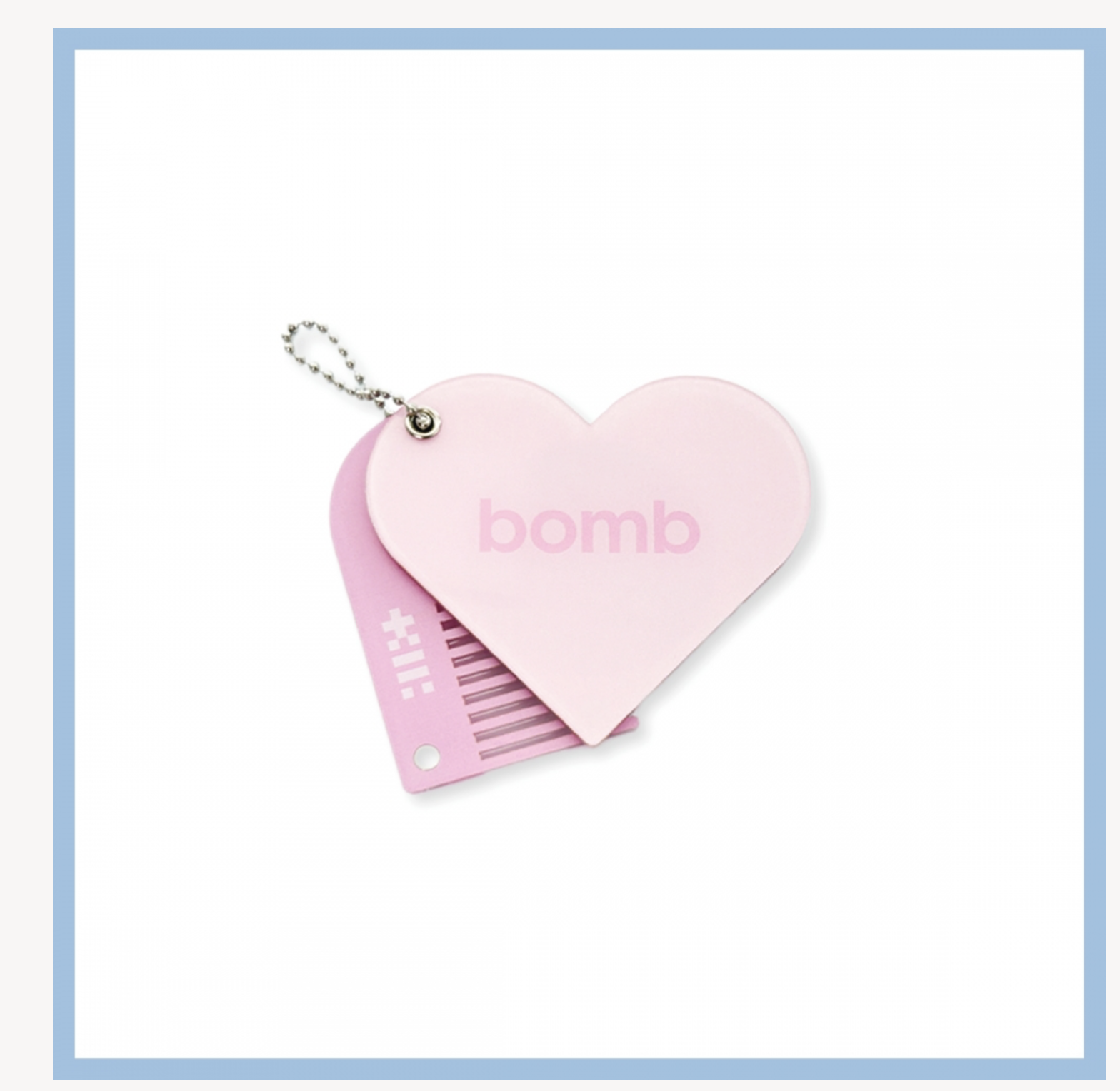 ILLIT - ILLIT 3rd Mini Album ‘bomb’ POP-UP STORE Merch. - Mirror & comb keyring
