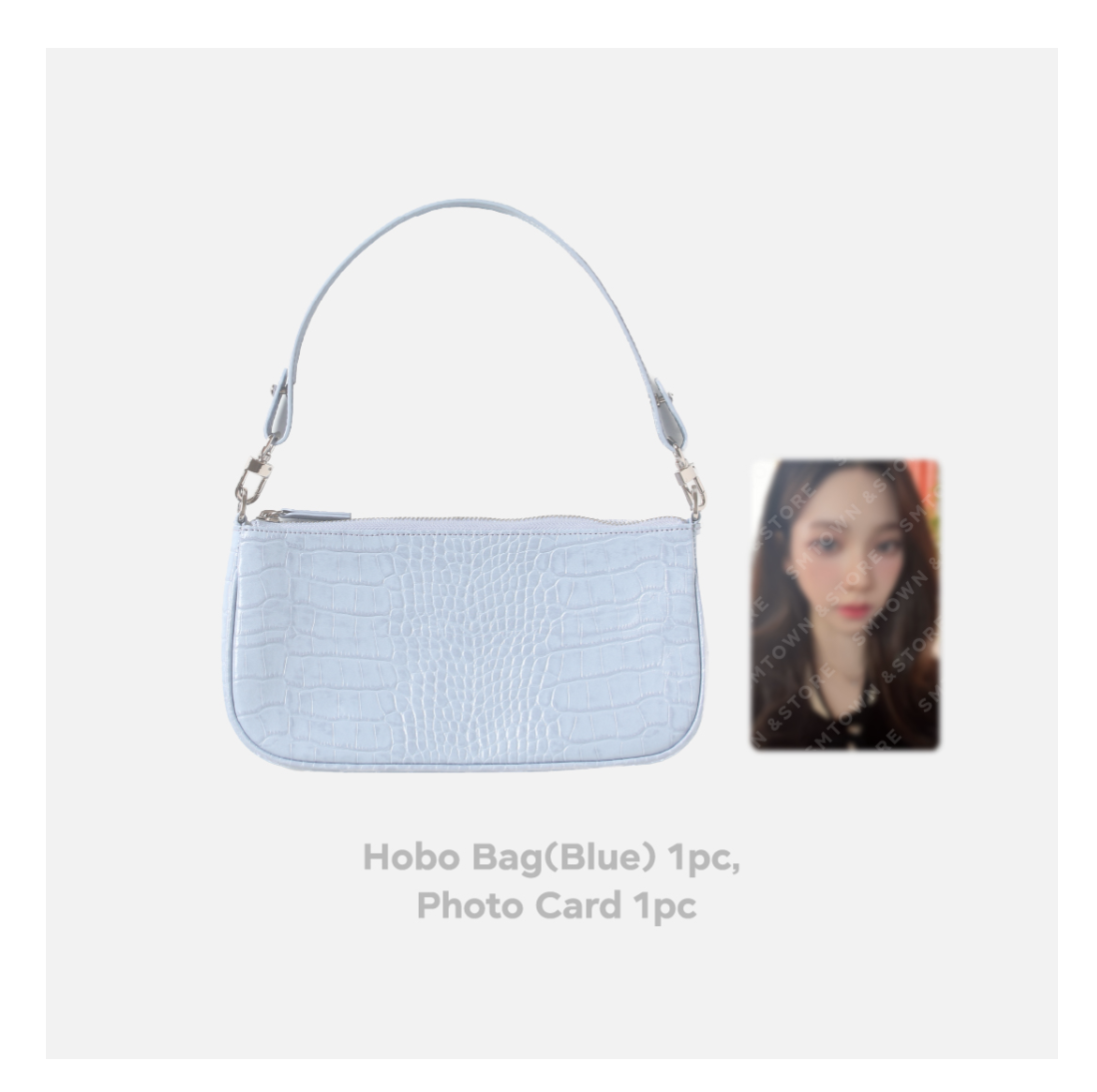 aespa -[Come to MY illusion] - pop u p - Hobo bag set สีฟ้า - ระบุชื่อการ์ดที่ต้องการ