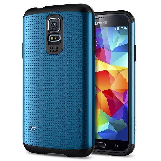 Back case for Samsung Galaxy S5 สีน้ำเงิน 1 ชิ้น