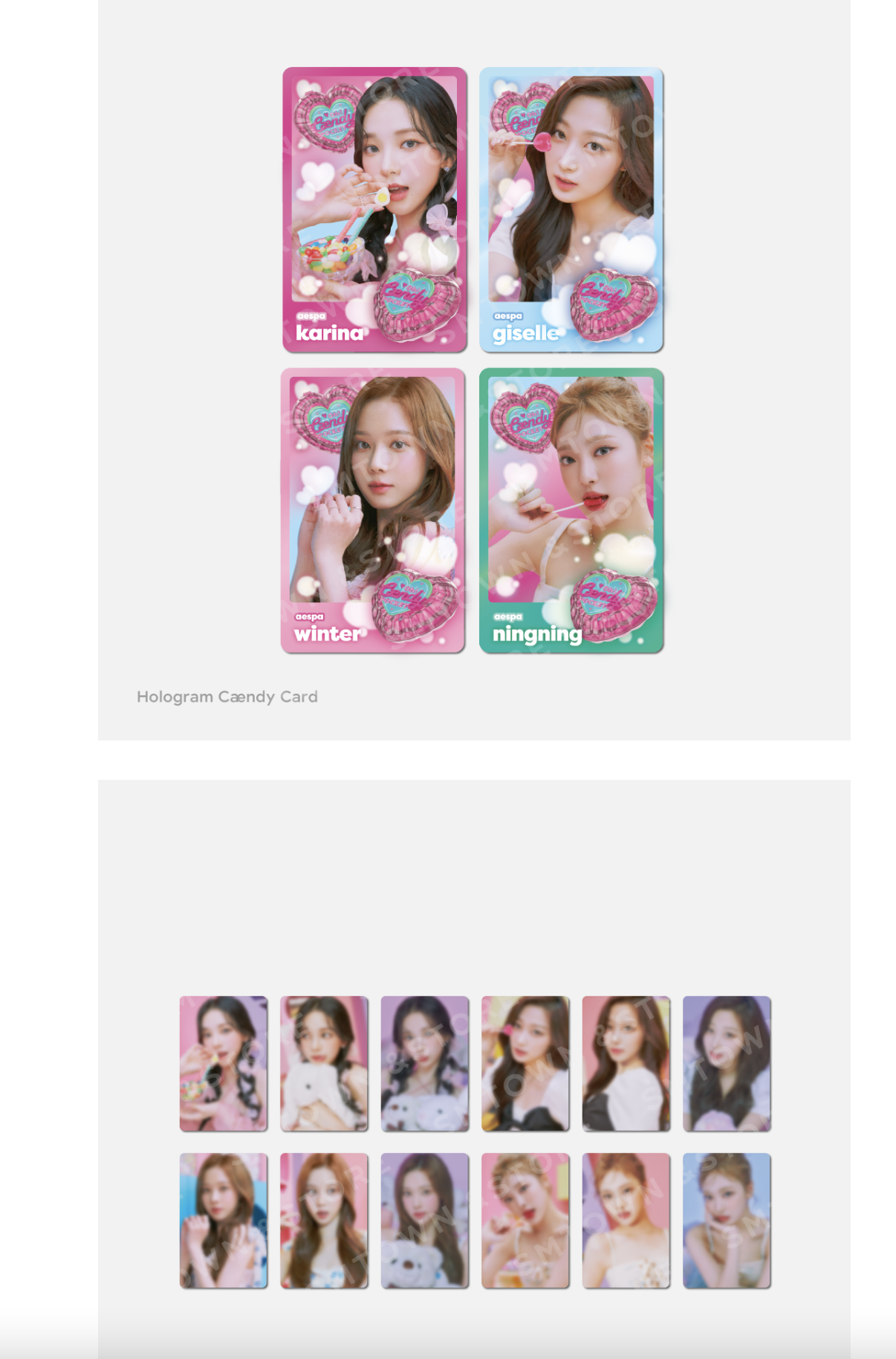 aespa -aespa Oh! Caendy Pocket 🍭Part.1 -Random Caendy Card Pack สุ่ม ได้ hologram 1 ใบ + photo card 2 ใบ + selfie card 1 ใบ - พร้อมส่ง
