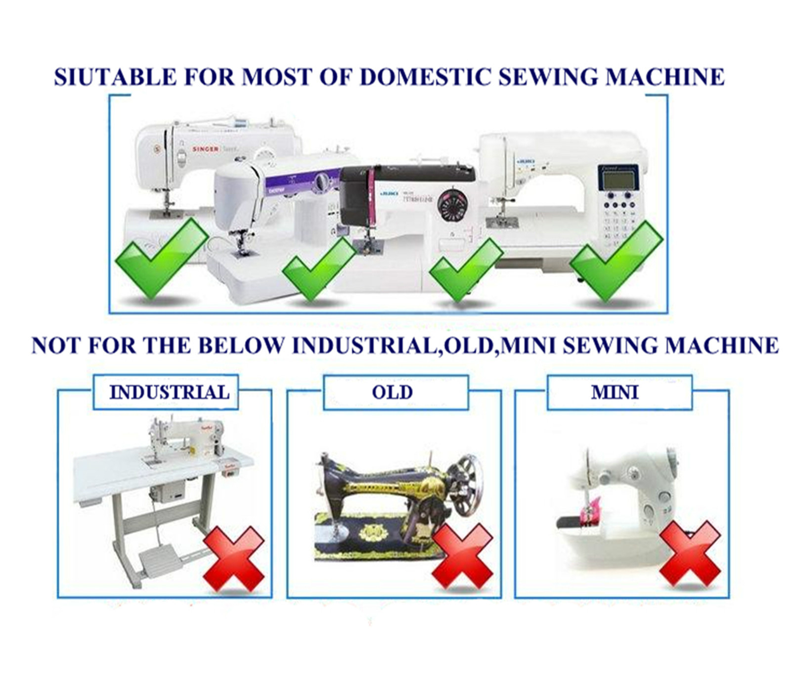 ตีนผีเย็บหนัง ไวนิล พลาสติก ผ้าลามิเนต Non stick foot Teflon foot