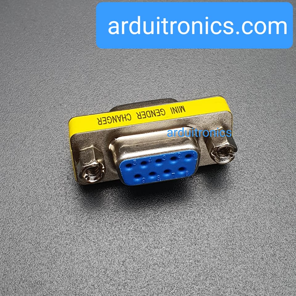 RS232 9 Pin Com Port DB9 Adapter Head Female to Female (DB9 เฉพาะหัว ตัวเมีย - ตัวเมีย) จำนวน 1 หัว