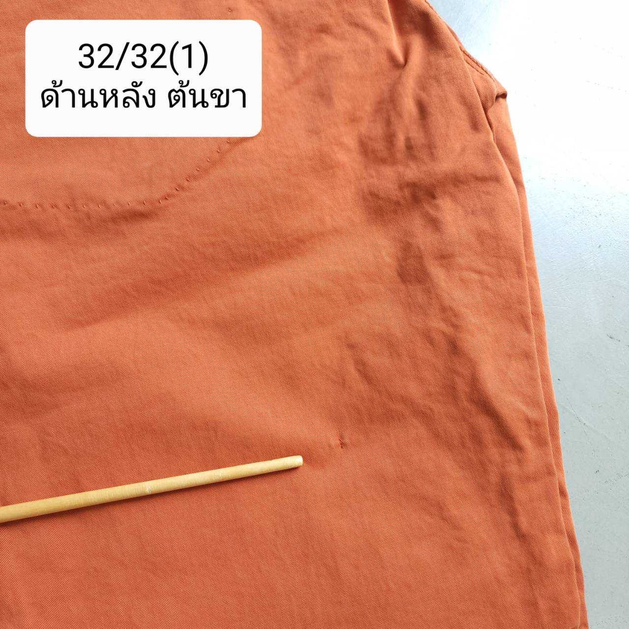 [DEFECT] Khaki Slim Org. Warm Orange กางเกงผ้า Canvas ทรงเข้ารูป Nudie ของแท้ 100%