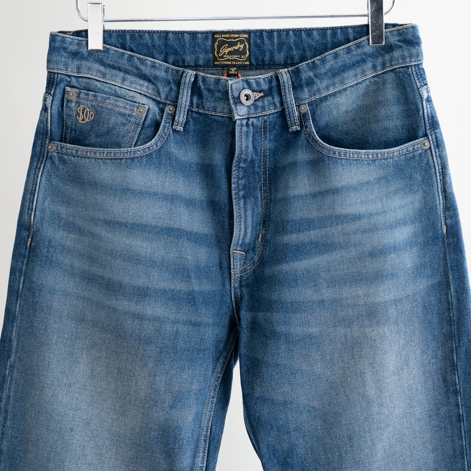 Superdry Merchant Straight Jean – Washed Indigo Vintage
