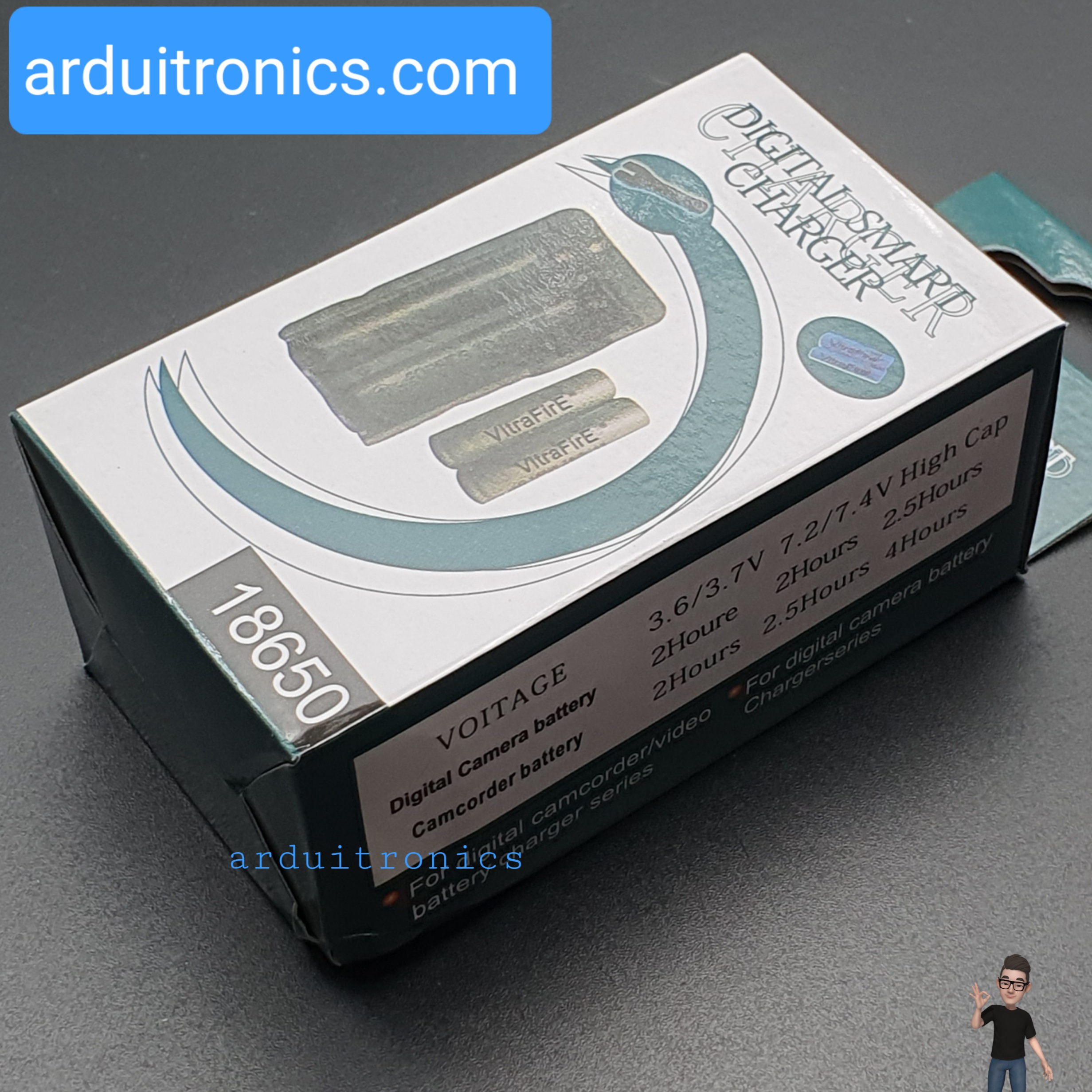 18650 Li-ion Battery Charger 1A 2 ก้อนอิสระ