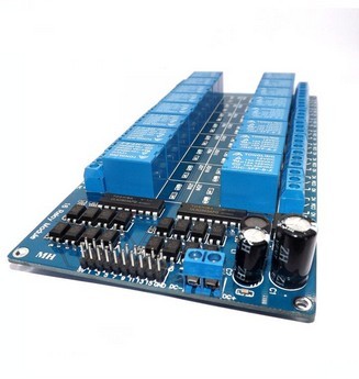 16 Channel Relay รีเลย์ 16 ช่อง (12V) Optocoupler Protection with LM2596 Power Supply