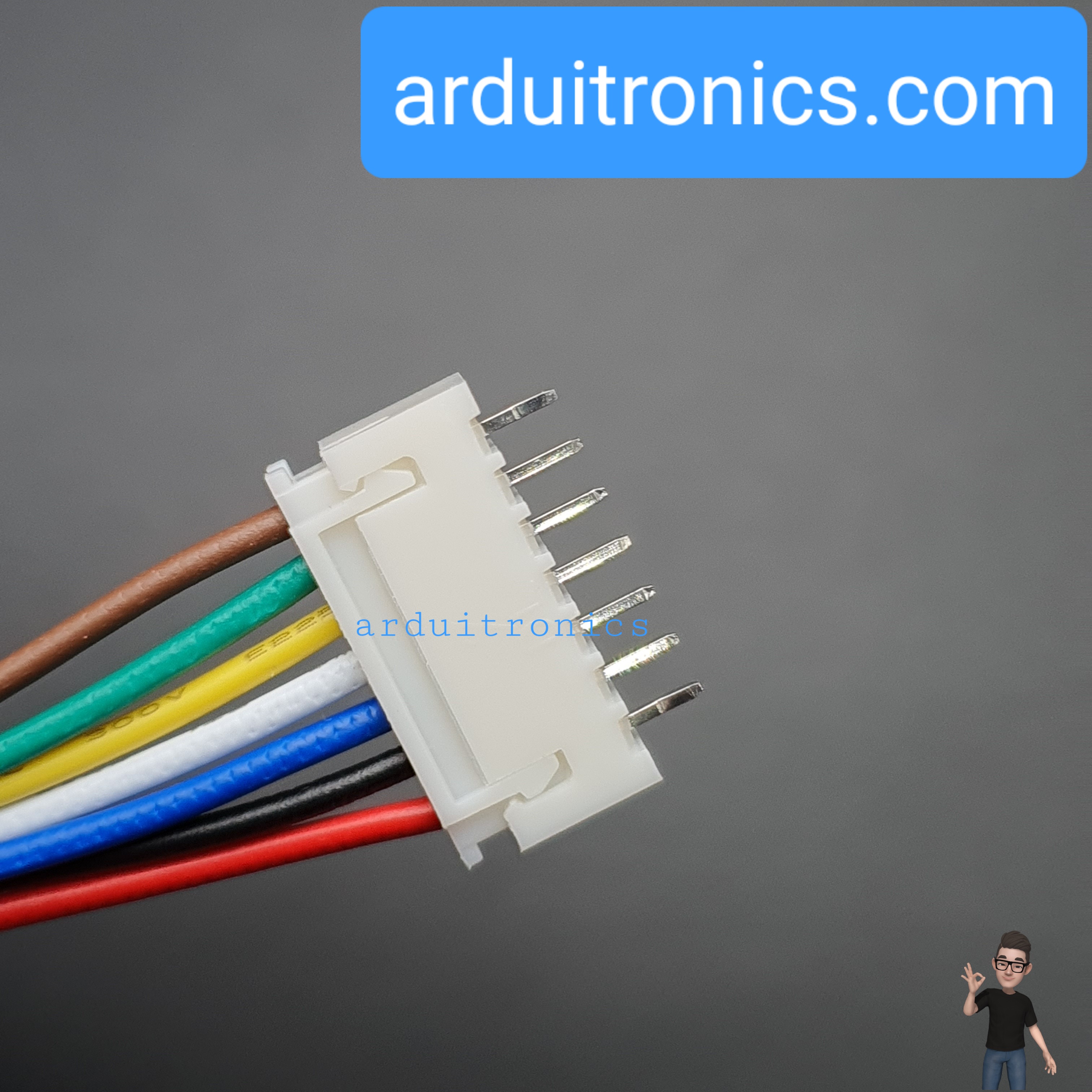 สาย XH2.54 Male Head 7P with Wire + Straight Pin Terminal