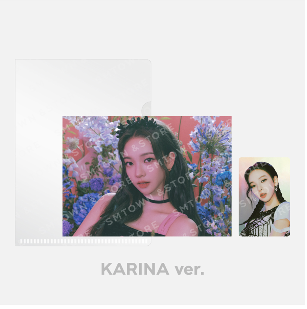 aespa - ของสะสม aespa Life's Too Short MD - Postcard + Hologram Photocard set แบบ Karina