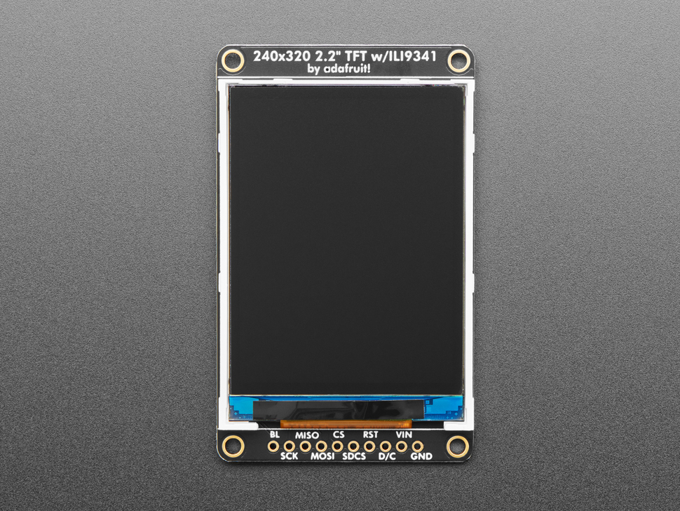 2.2" 18-bit color TFT LCD display with microSD card breakout - EYESPI Connector (Adafruit, USA)