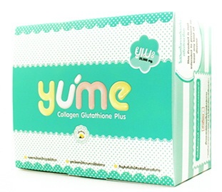 Yume Collagen 20,000mg 15ซอง ผสมกลูต้าไธโอนและสารอาหารเร่งผิวขาวที่ดีที่สุด