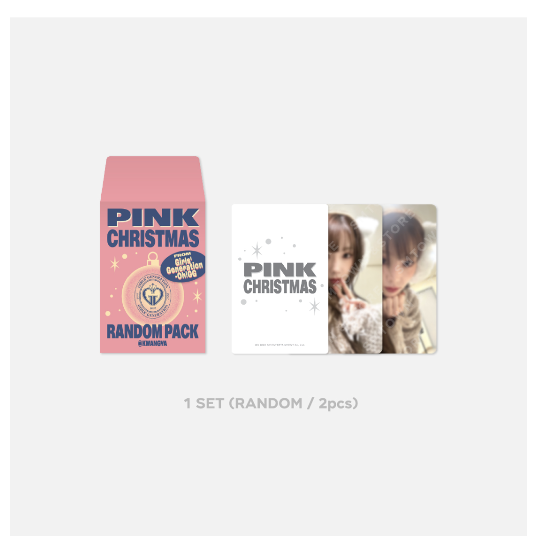 GIRLS' GENERATION - 2022 PINK CHRISTMAS Photo card สุ่ม ( 1 ซอง ได้ การ์ด 2 ใบนะคะ สุ่ม นะคะ )