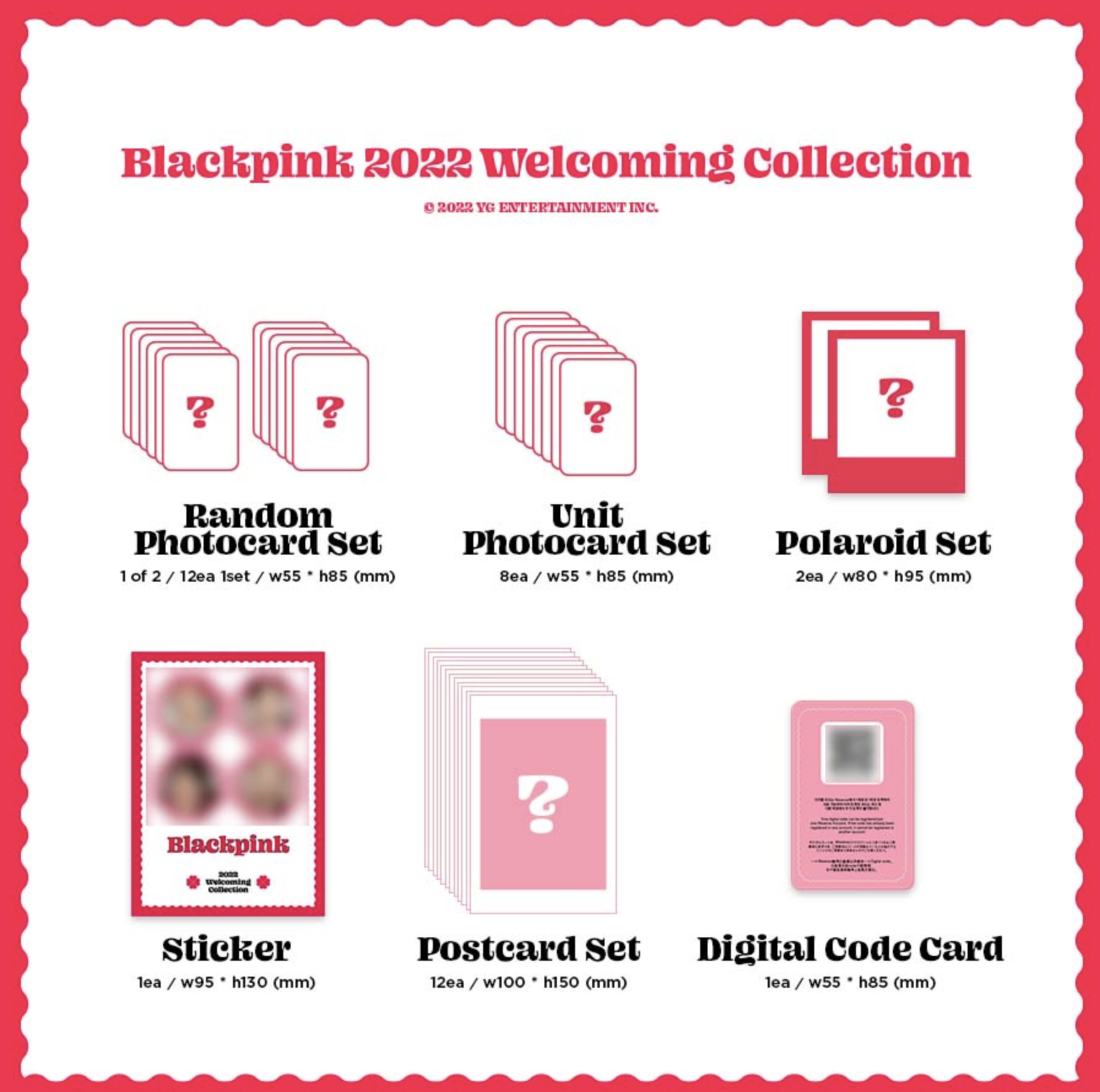 BLACKPINK - BLACKPINK 2022 WELCOMING COLLECTION แบบ Package + Digital Code Card - ส่ง เครืองบิน