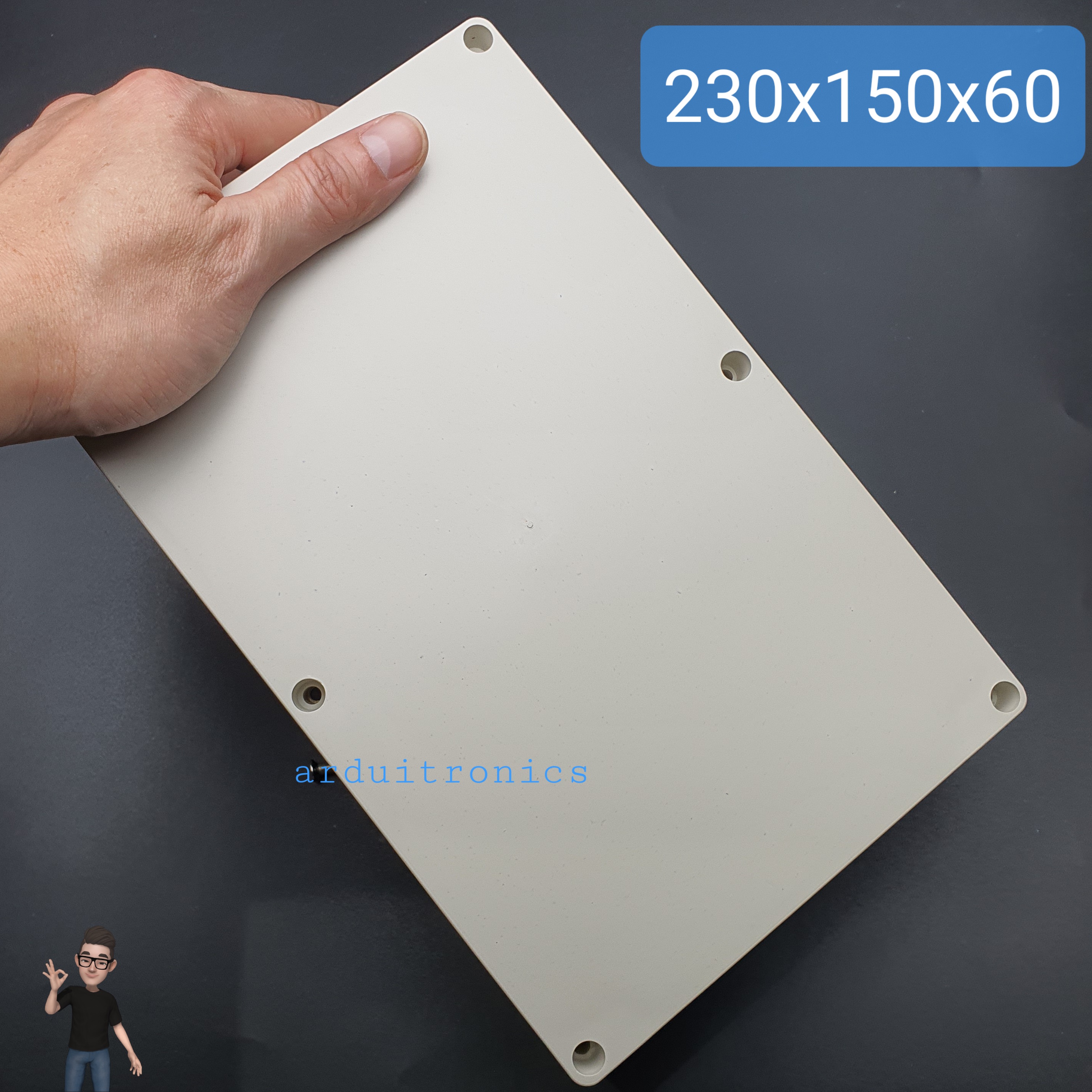 กล่องพลาสติกอเนกประสงค์กันน้ำ ใส่อุปกรณ์อิเล็กทรอนิกส์ ขนาด 230x150x60mm