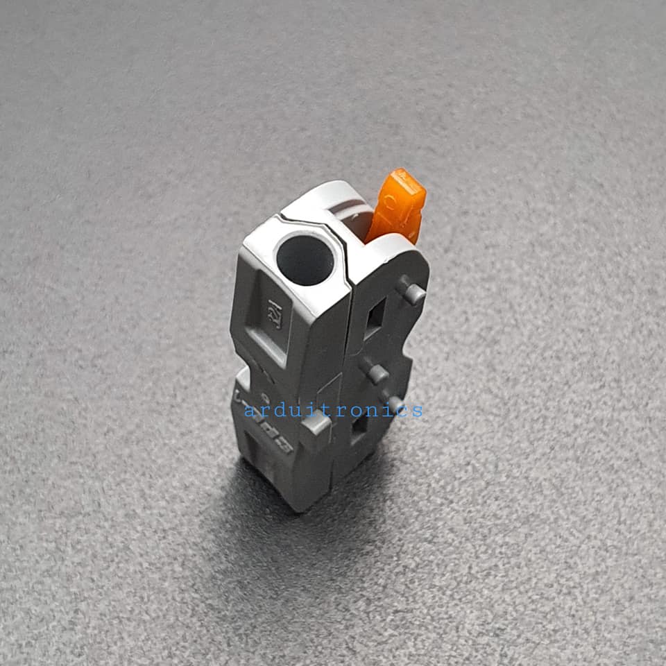 Terminal ต่อสายไฟแบบเร็ว 2 ช่อง (1 in - 1 out) Wire Connector Quick Terminal 0.08-4mm Square Splitter SPL-1 สีส้ม